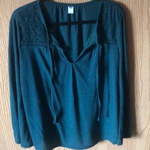 Green lace top Blouse from Old Navy